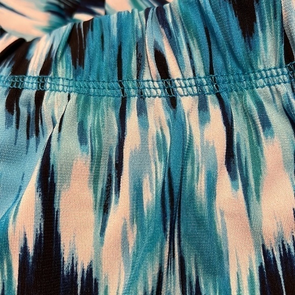 East5th Women’s Elastic Waist Pants -size M, shades of blue, green and white. - Picture 6 of 6